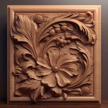 Patterns and decorations bureau 2 3d model